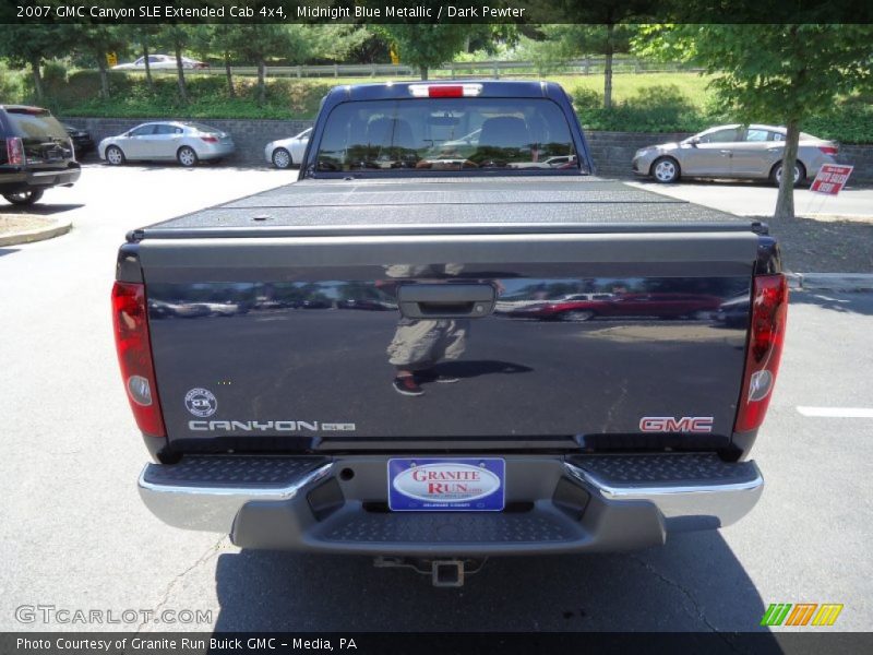 Midnight Blue Metallic / Dark Pewter 2007 GMC Canyon SLE Extended Cab 4x4