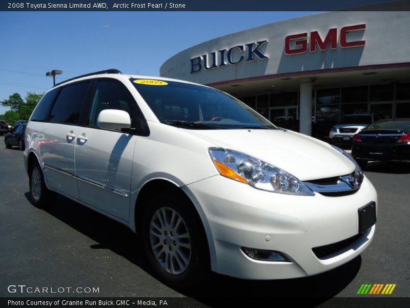 Arctic Frost Pearl / Stone 2008 Toyota Sienna Limited AWD