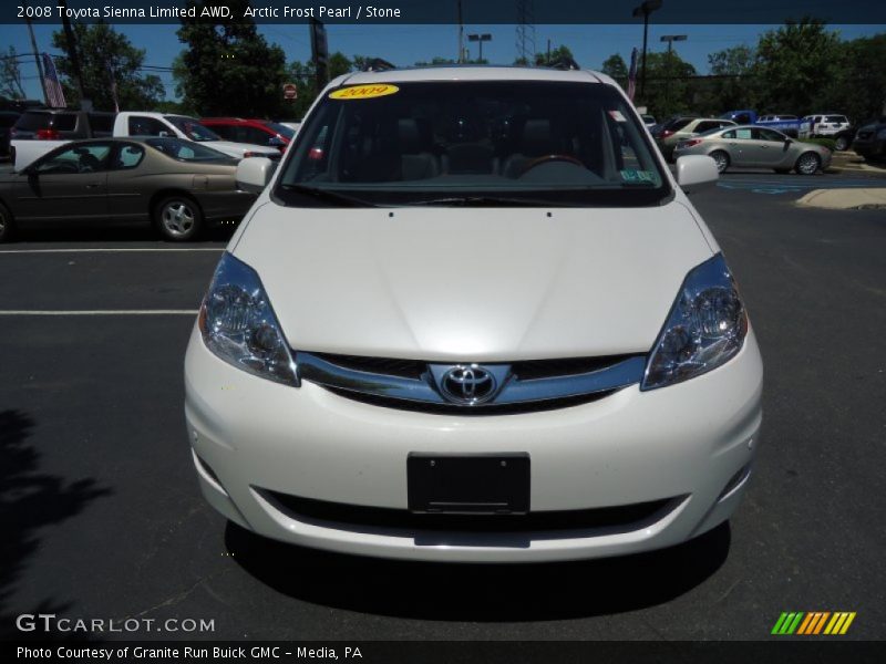 Arctic Frost Pearl / Stone 2008 Toyota Sienna Limited AWD
