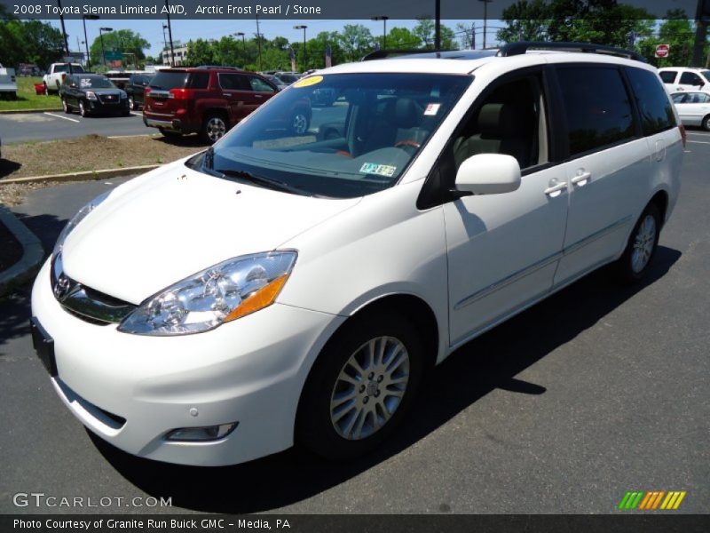 Arctic Frost Pearl / Stone 2008 Toyota Sienna Limited AWD