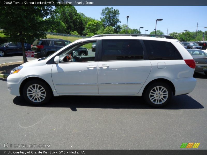 Arctic Frost Pearl / Stone 2008 Toyota Sienna Limited AWD