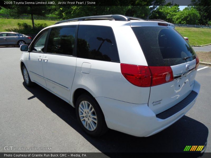 Arctic Frost Pearl / Stone 2008 Toyota Sienna Limited AWD