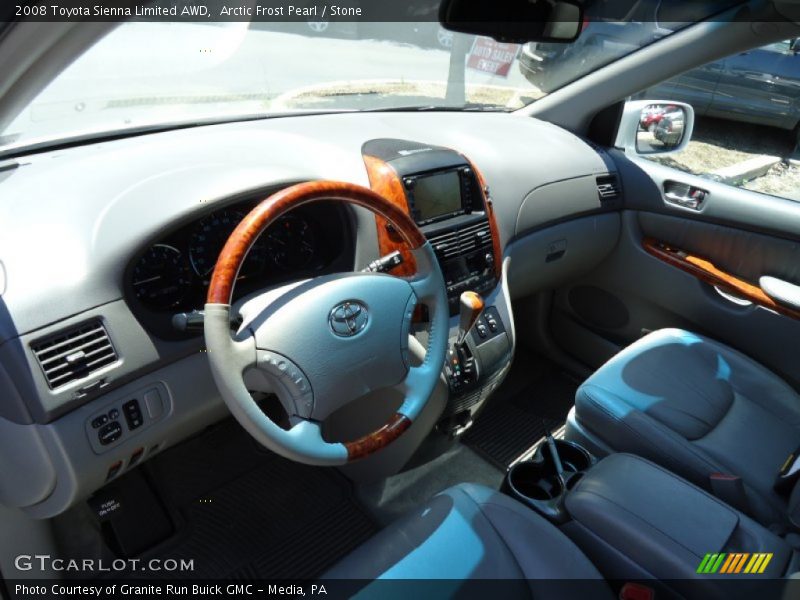 Arctic Frost Pearl / Stone 2008 Toyota Sienna Limited AWD