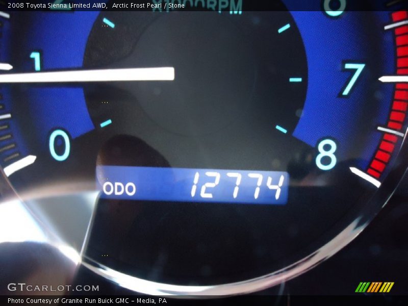 Arctic Frost Pearl / Stone 2008 Toyota Sienna Limited AWD