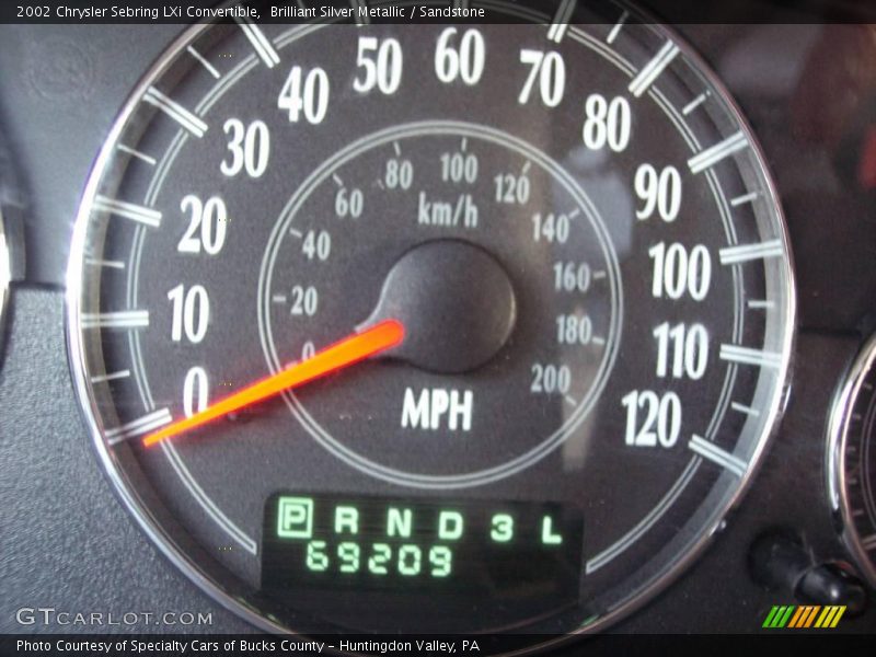 Brilliant Silver Metallic / Sandstone 2002 Chrysler Sebring LXi Convertible