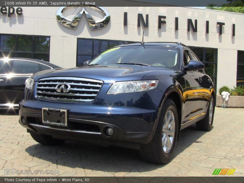Sapphire Metallic / Wheat 2008 Infiniti FX 35 AWD