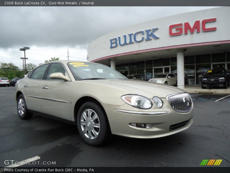 Gold Mist Metallic / Neutral 2008 Buick LaCrosse CX