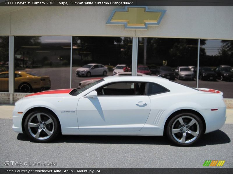 Summit White / Inferno Orange/Black 2011 Chevrolet Camaro SS/RS Coupe