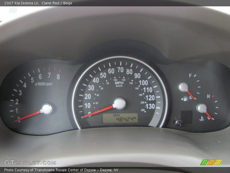 Claret Red / Beige 2007 Kia Sedona LX