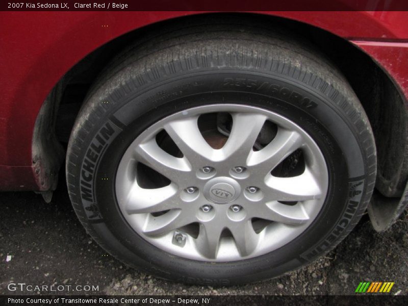 Claret Red / Beige 2007 Kia Sedona LX