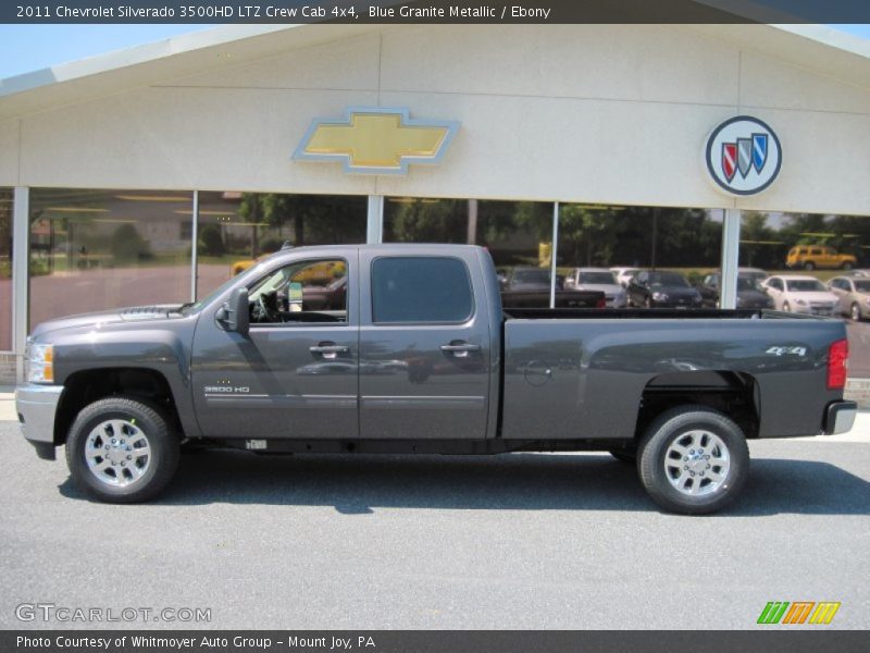 Blue Granite Metallic / Ebony 2011 Chevrolet Silverado 3500HD LTZ Crew Cab 4x4