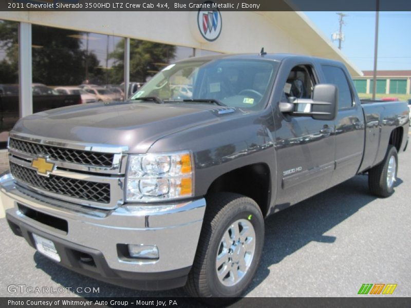 Blue Granite Metallic / Ebony 2011 Chevrolet Silverado 3500HD LTZ Crew Cab 4x4