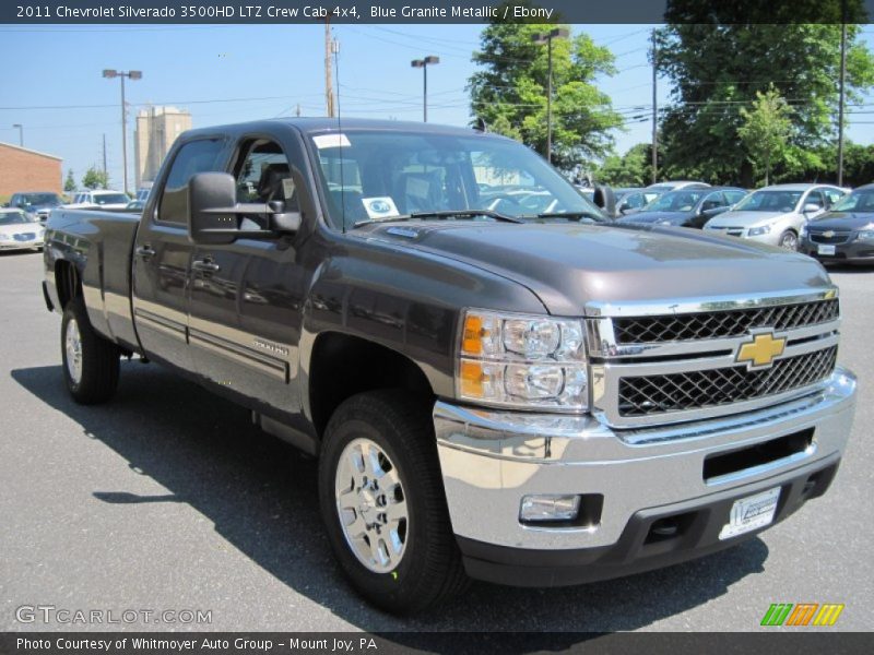 Blue Granite Metallic / Ebony 2011 Chevrolet Silverado 3500HD LTZ Crew Cab 4x4