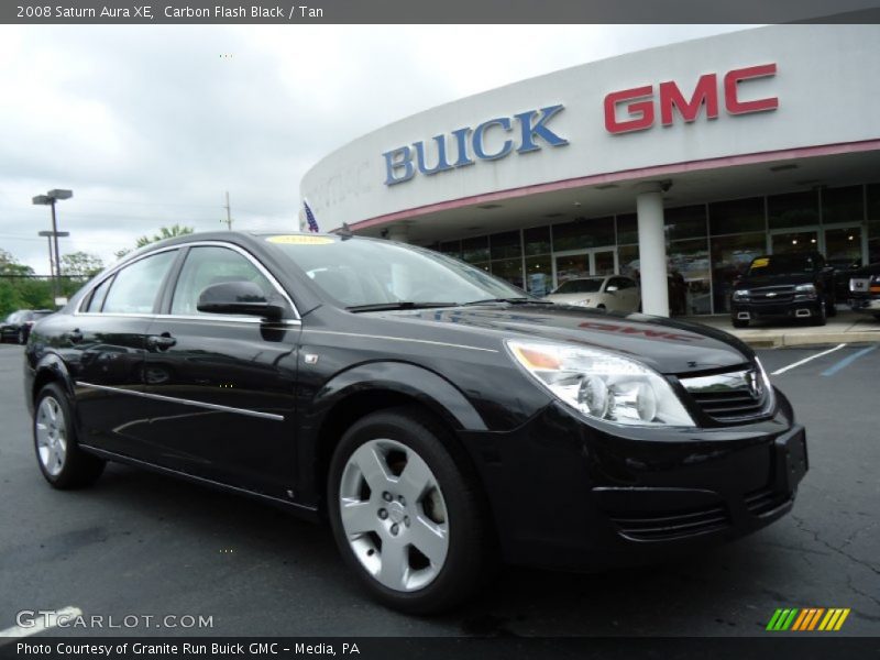Carbon Flash Black / Tan 2008 Saturn Aura XE