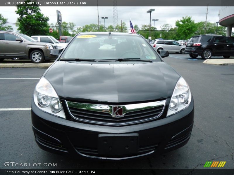 Carbon Flash Black / Tan 2008 Saturn Aura XE