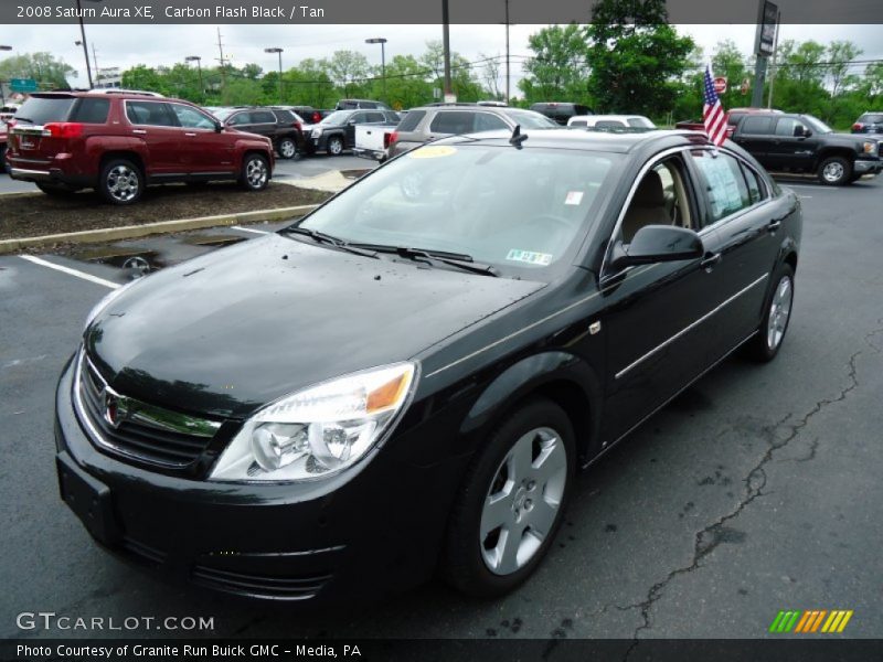 Carbon Flash Black / Tan 2008 Saturn Aura XE
