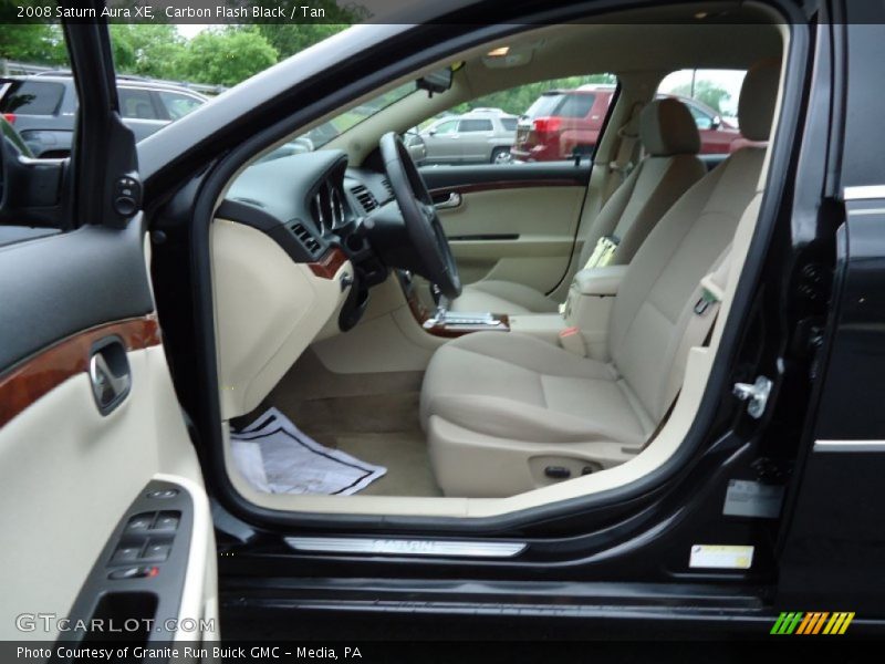 Carbon Flash Black / Tan 2008 Saturn Aura XE