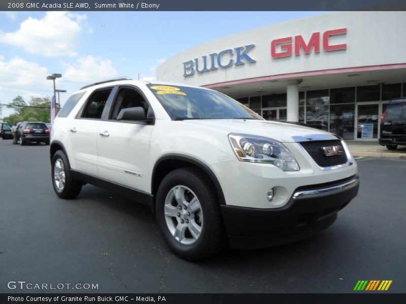 Summit White / Ebony 2008 GMC Acadia SLE AWD