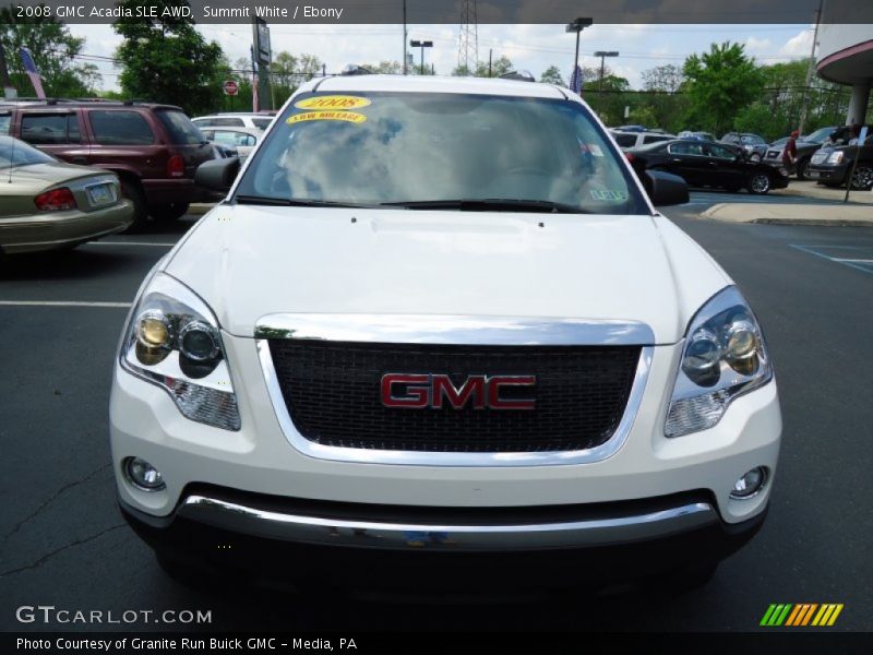Summit White / Ebony 2008 GMC Acadia SLE AWD
