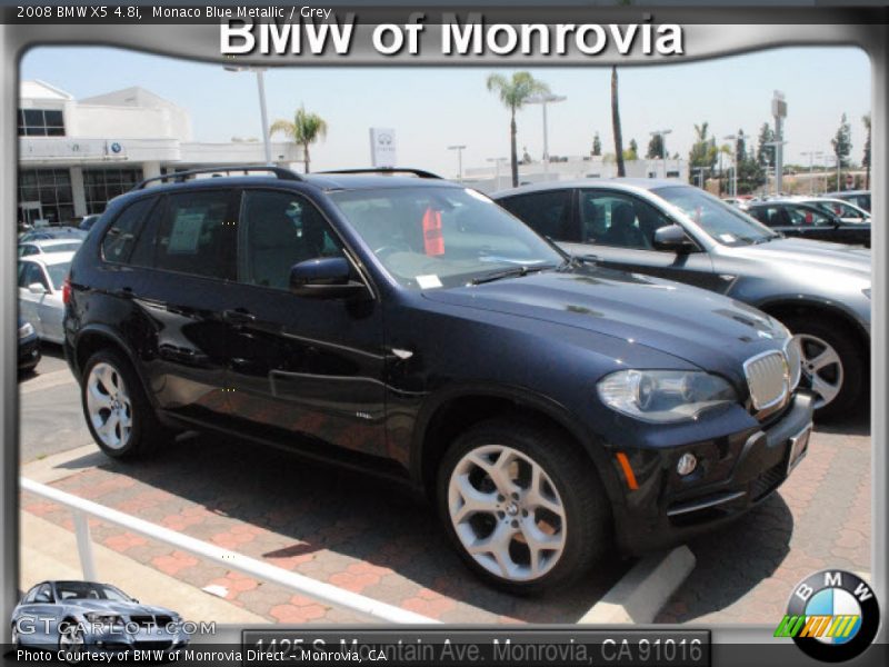 Monaco Blue Metallic / Grey 2008 BMW X5 4.8i