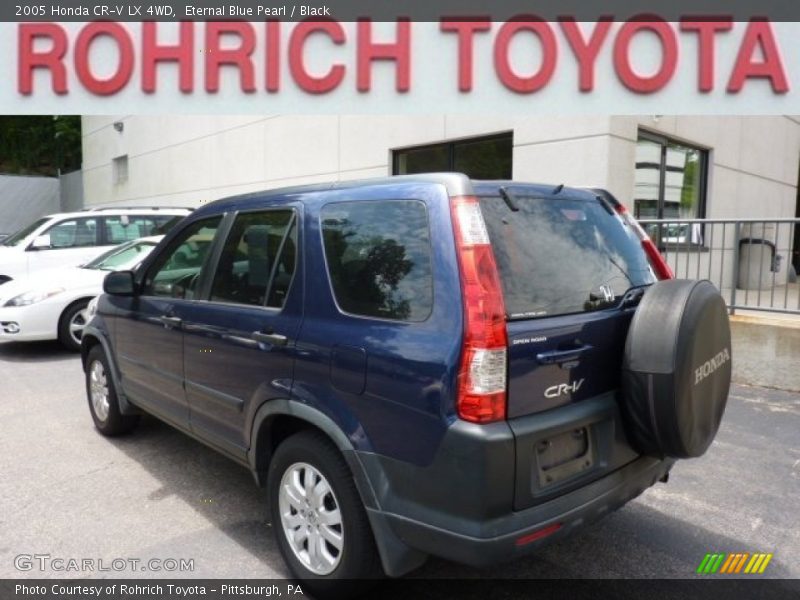 Eternal Blue Pearl / Black 2005 Honda CR-V LX 4WD