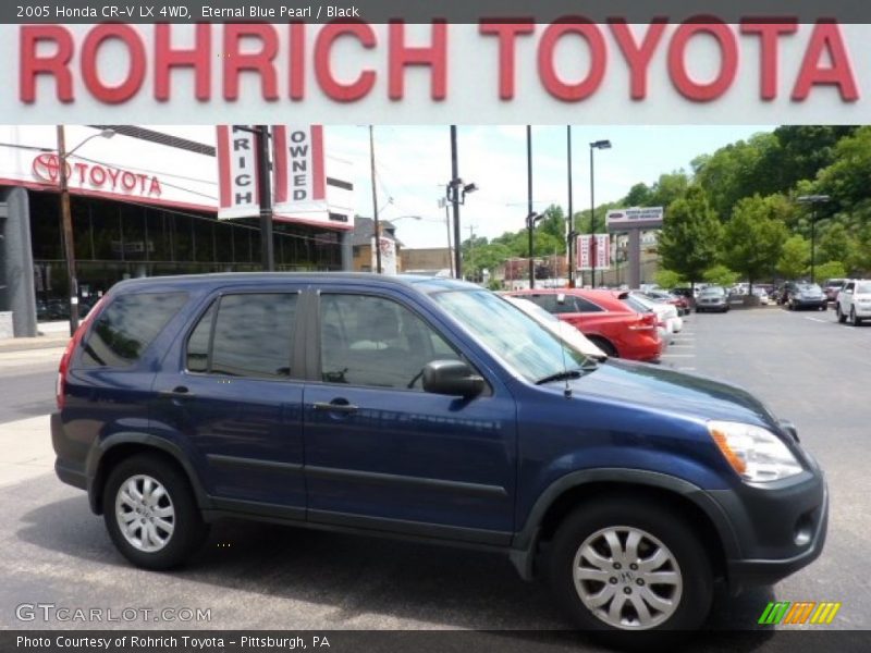 Eternal Blue Pearl / Black 2005 Honda CR-V LX 4WD
