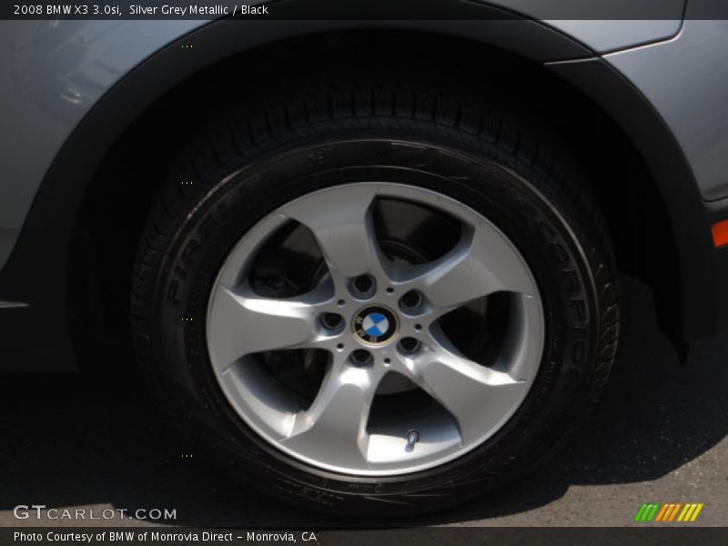 Silver Grey Metallic / Black 2008 BMW X3 3.0si