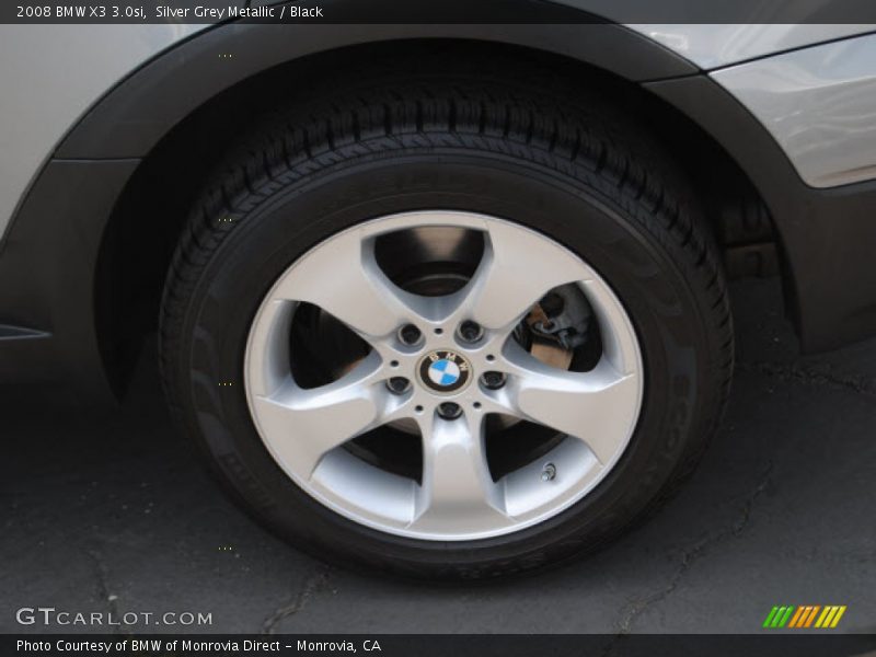 Silver Grey Metallic / Black 2008 BMW X3 3.0si