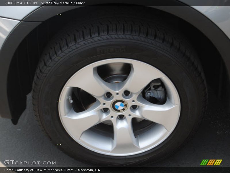 Silver Grey Metallic / Black 2008 BMW X3 3.0si