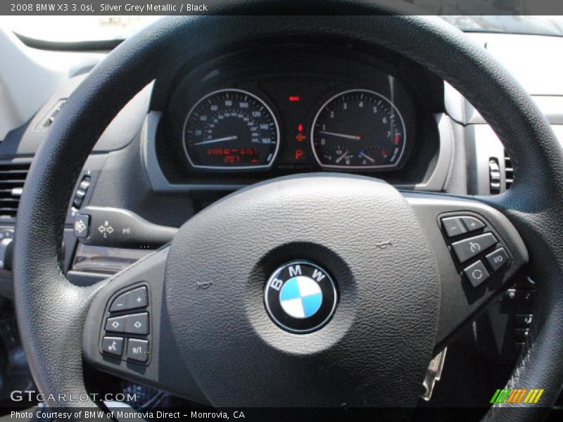 Silver Grey Metallic / Black 2008 BMW X3 3.0si