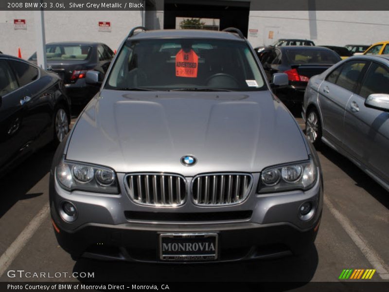 Silver Grey Metallic / Black 2008 BMW X3 3.0si