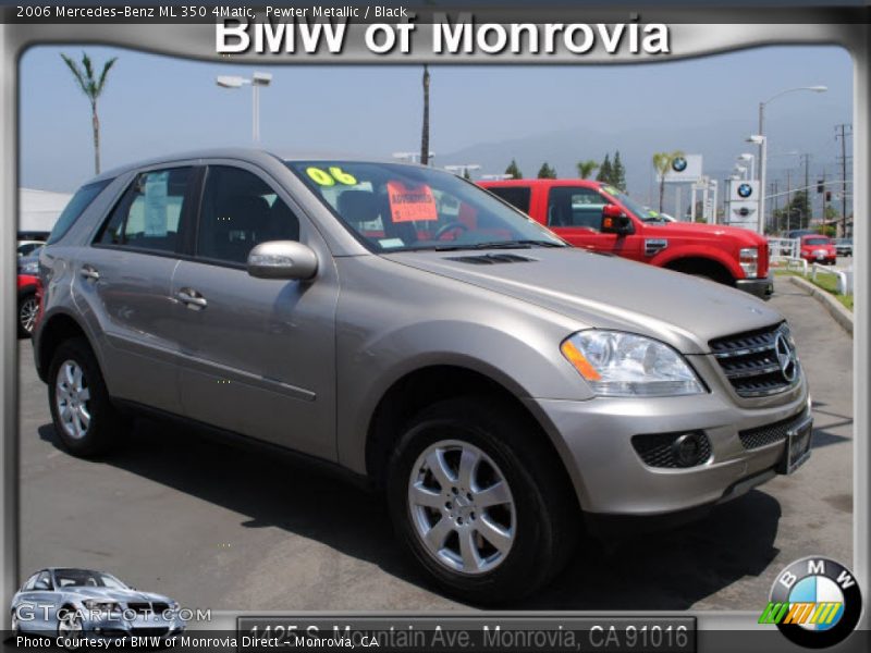 Pewter Metallic / Black 2006 Mercedes-Benz ML 350 4Matic