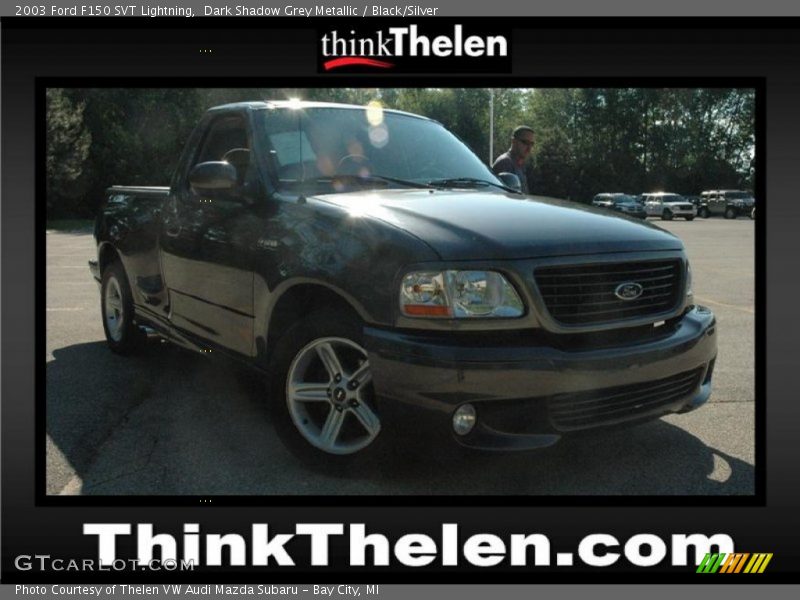 Dark Shadow Grey Metallic / Black/Silver 2003 Ford F150 SVT Lightning