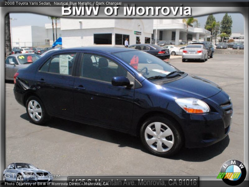 Nautical Blue Metallic / Dark Charcoal 2008 Toyota Yaris Sedan