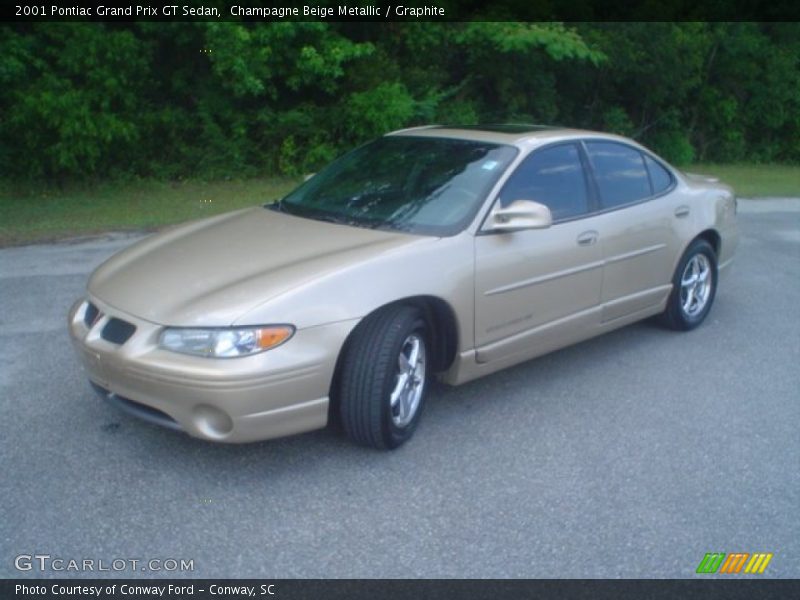 Champagne Beige Metallic / Graphite 2001 Pontiac Grand Prix GT Sedan