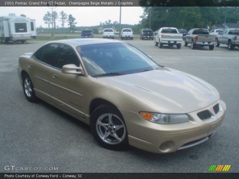 Champagne Beige Metallic / Graphite 2001 Pontiac Grand Prix GT Sedan