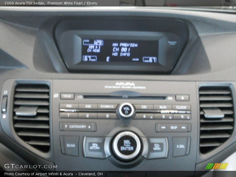 Premium White Pearl / Ebony 2009 Acura TSX Sedan