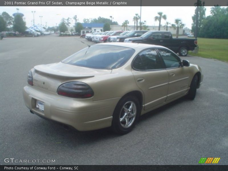 Champagne Beige Metallic / Graphite 2001 Pontiac Grand Prix GT Sedan