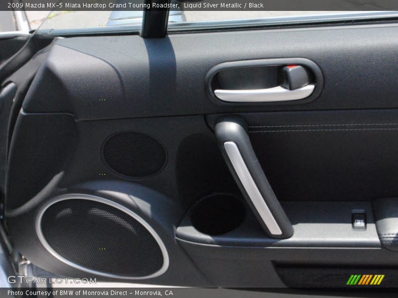 Liquid Silver Metallic / Black 2009 Mazda MX-5 Miata Hardtop Grand Touring Roadster