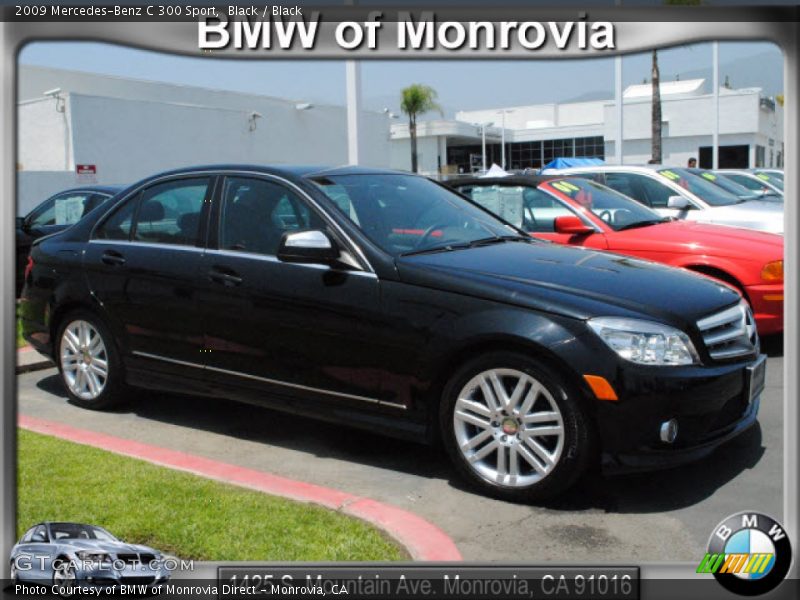 Black / Black 2009 Mercedes-Benz C 300 Sport