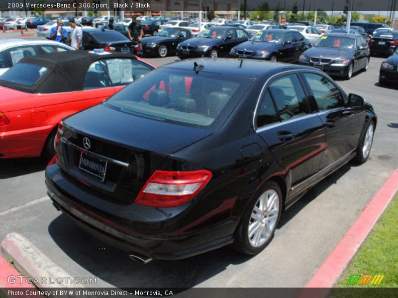 Black / Black 2009 Mercedes-Benz C 300 Sport