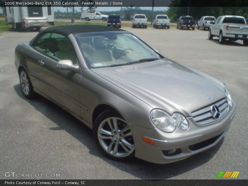 Pewter Metallic / Stone 2006 Mercedes-Benz CLK 350 Cabriolet