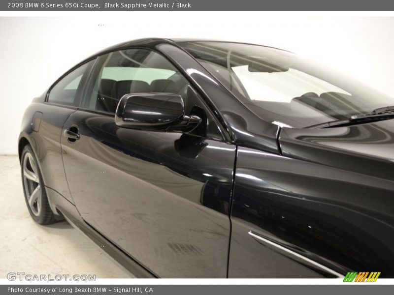 Black Sapphire Metallic / Black 2008 BMW 6 Series 650i Coupe