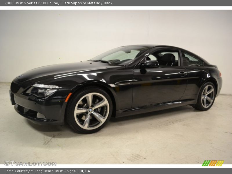 Black Sapphire Metallic / Black 2008 BMW 6 Series 650i Coupe