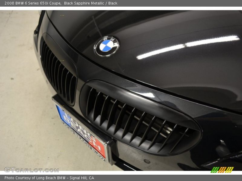 Black Sapphire Metallic / Black 2008 BMW 6 Series 650i Coupe