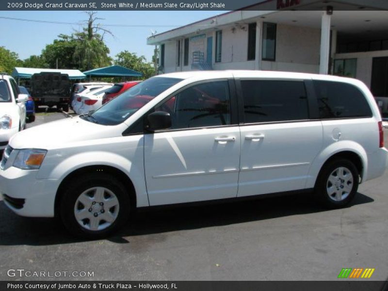 Stone White / Medium Slate Gray/Light Shale 2009 Dodge Grand Caravan SE