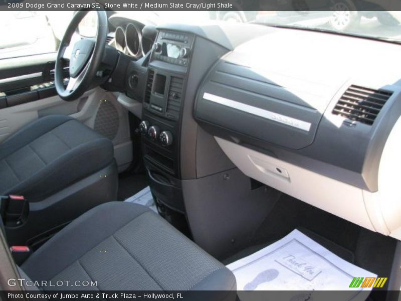 Stone White / Medium Slate Gray/Light Shale 2009 Dodge Grand Caravan SE