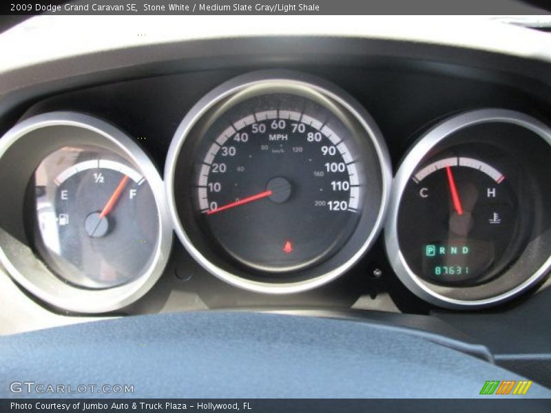 Stone White / Medium Slate Gray/Light Shale 2009 Dodge Grand Caravan SE