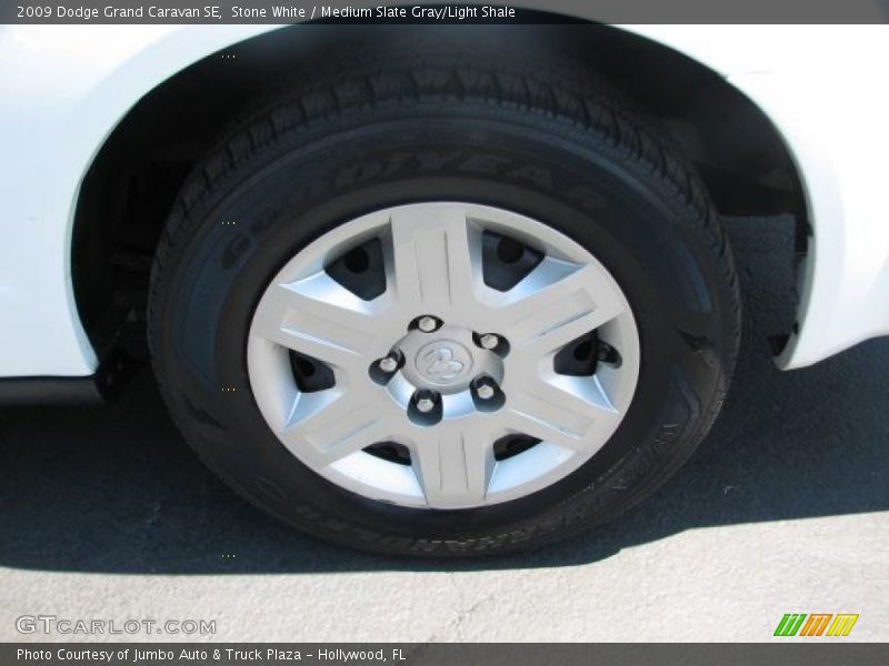 Stone White / Medium Slate Gray/Light Shale 2009 Dodge Grand Caravan SE