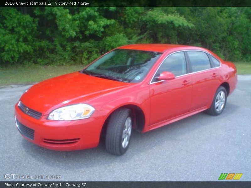 Victory Red / Gray 2010 Chevrolet Impala LS